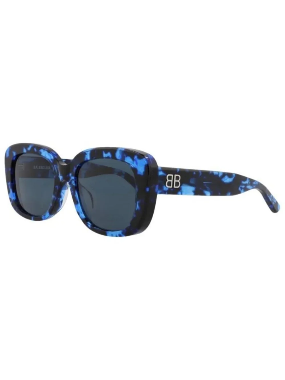 New Balenciaga Womens Square/Rectangle Blue Blue Blue Fashion Designer Sunglasse